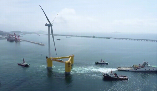 国内首台深远海浮式风电装备——“扶摇号”
